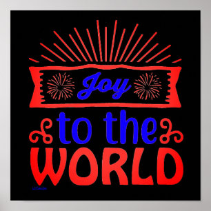 Póster ALEGRÍA AL MUNDO inspirador y motivacional