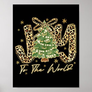 Póster Alegría Al Mundo Jesús Cristiano Navidad Xmas Tr