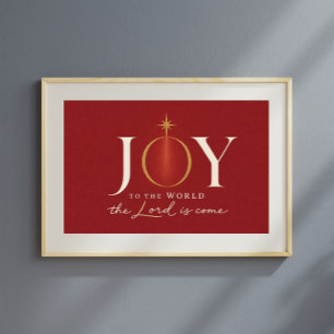 Póster ALEGRÍA AL MUNDO Navidad Cristiana