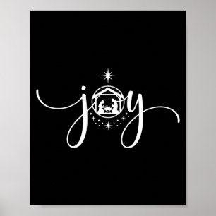 Póster Alegría Cristiana Natividad Navidad - alegría' Con