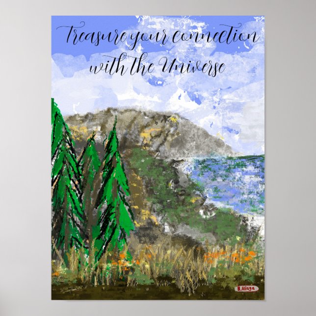 Póster Alegría de abrazar la dinámica de la naturaleza Po (Frente)