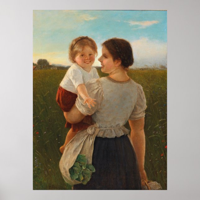 Póster Alegría de la madre (madre amorosa y hija) (Frente)