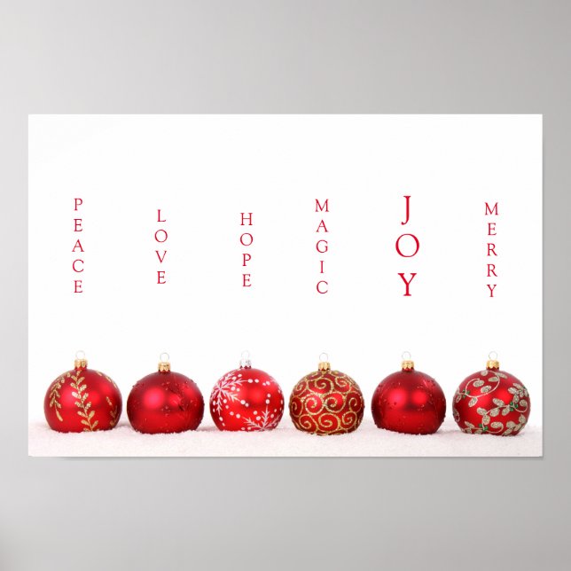 Póster Alegría de los Navidades modernos (Frente)