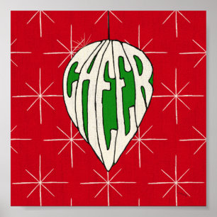 Póster Alegría del ornamento del día de fiesta
