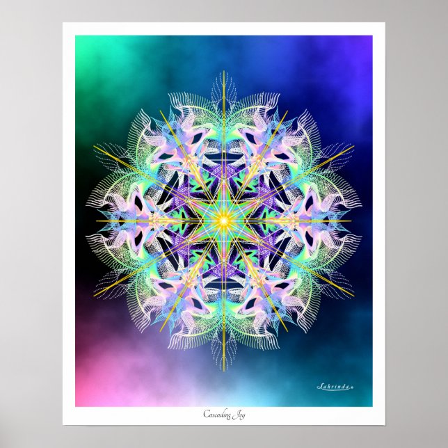 Póster Alegría en cascada (Frente)