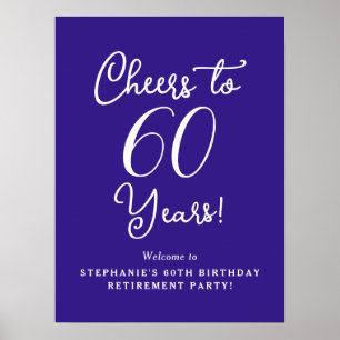 Póster Alegría morada a Fiesta de Jubilación de 60 años