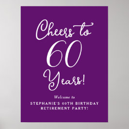 Póster Alegría morada de otoño a 60 años de jubilación