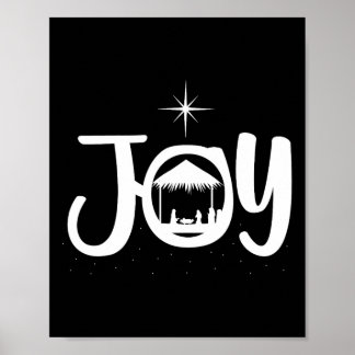 Póster Alegría por la escena de la Natividad Jesús Navida