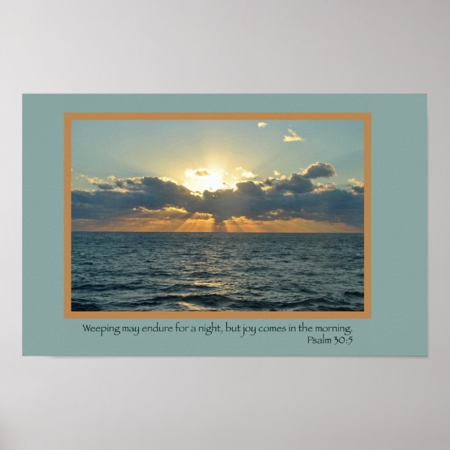 Póster Alegría (Salmo 30:5) (Frente)