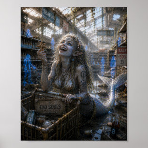 Póster Alegría / Sirena del Mar / Supermercado