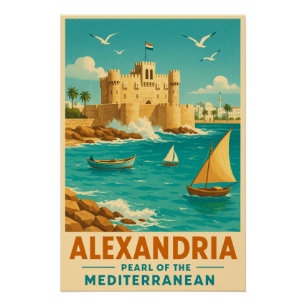 Póster Alejandría - Perla del Mediterráneo