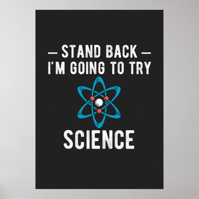 Póster Aléjate, voy a intentar la ciencia (Frente)
