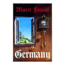 Alemania, afiche de viaje de la Selva Negra