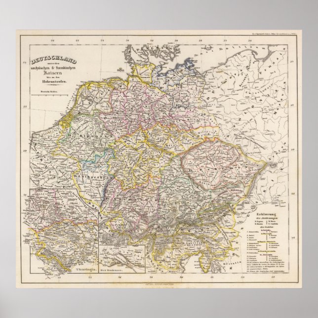 Póster Alemania bajo el Saxon (Frente)