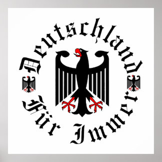 Póster Alemania/Deutschland Por Siempre/águila negra/cruz