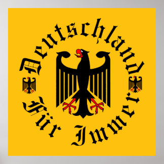 Póster Alemania/Deutschland Por Siempre/águila negra/cruz