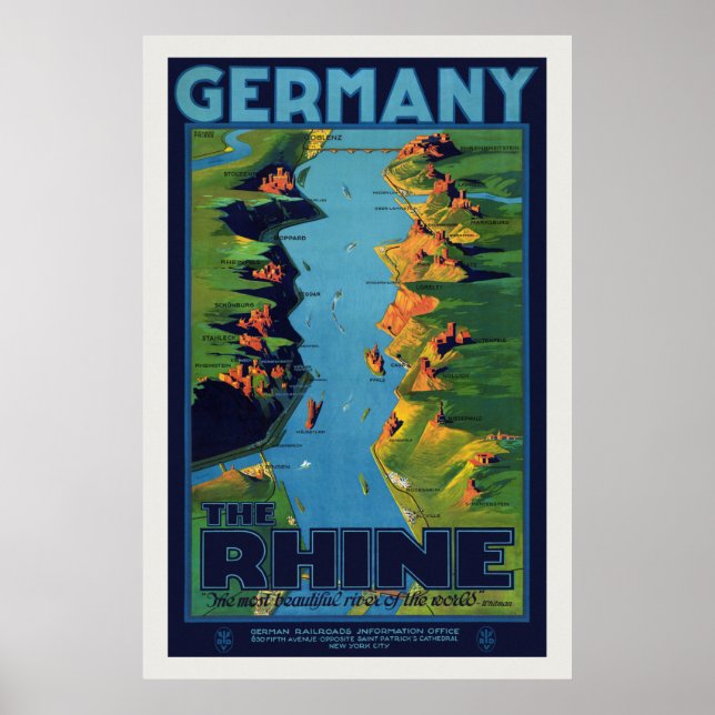Póster Alemania El afiche de la cosecha del Rin de 1925 (Frente)