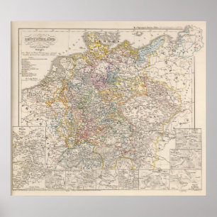 Póster Alemania en ese entonces la guerra de 30 años