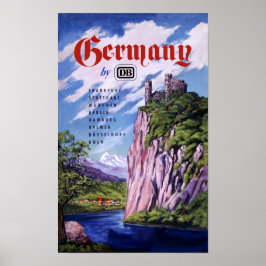 Póster Alemania en tren