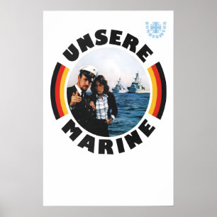 Póster Alemania Occidental Nuestra Armada Bundeswehr Recl