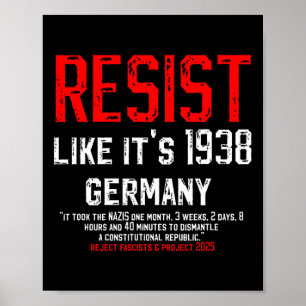 Póster Alemania rechaza el fascismo en 1938