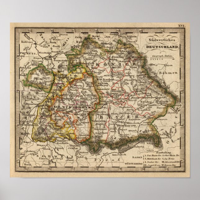 Póster Alemania sudoccidental (Frente)