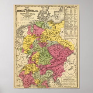 Póster Alemania, Suiza, e Italia septentrional