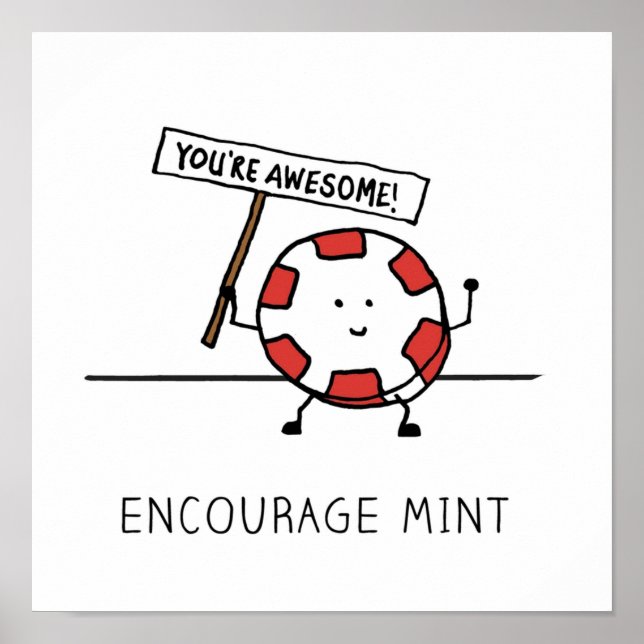 Póster Alentar a Mint Youre Awesome (Frente)