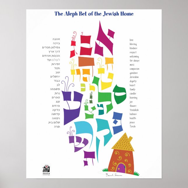 Póster Aleph Bet of the Jewish Home (Frente)