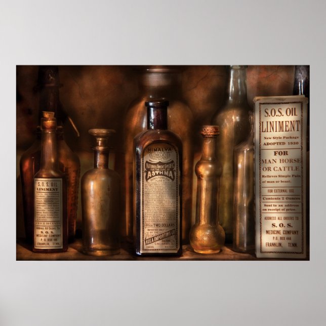 Póster Alergia - Medicina para el asma y el dolor (Frente)