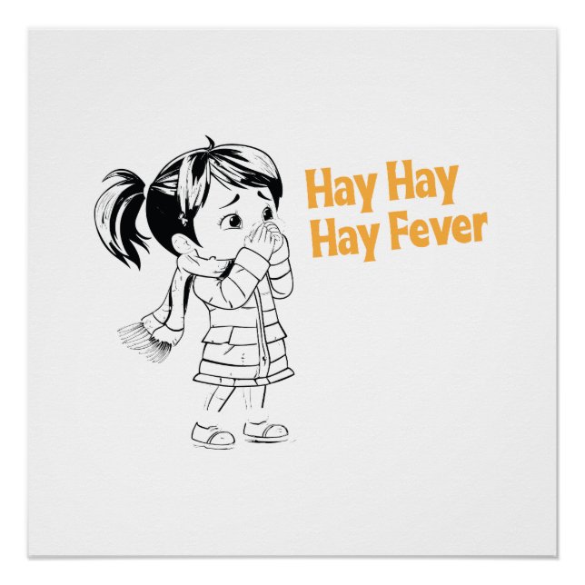 Póster Alergias estacionales: Hay, Hay, Hay Fiebre. (Anverso)