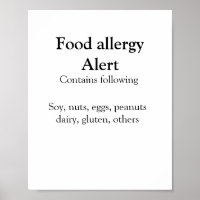 Alerta de alergia al alimento añadir nombre de los
