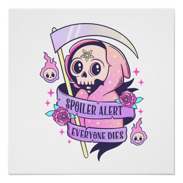 Póster Alerta de spoiler: Todos mueren por Halloween rosa (Anverso)