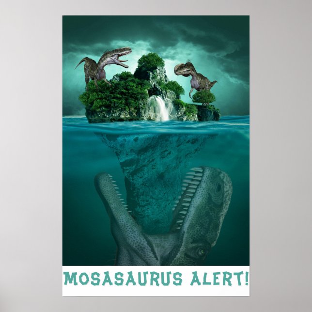 Póster ¡Alerta Mosasaururus! (Frente)