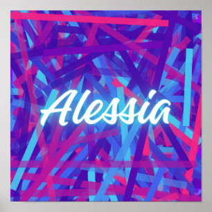 Póster Alessia – Diseño de nombre suave y elegante
