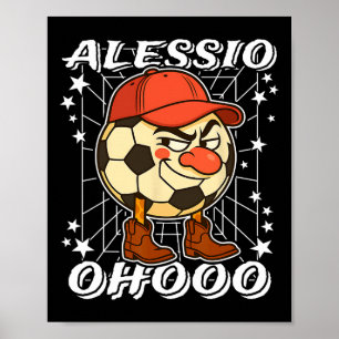 Póster Alessio Italian-brainrot Fútbol Por Bill Payaso Na