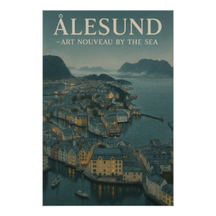 PÓSTER ÅLESUND — ART NOUVEAU JUNTO AL MAR