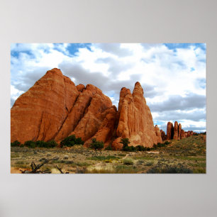 Póster Aletas de arenisca, Parque Nacional Arches, Utah