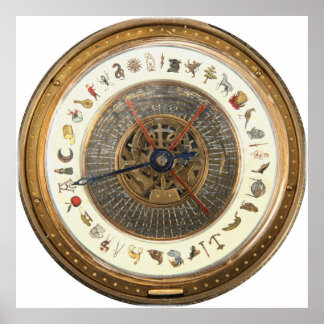 Póster Aletiómetro de brújula dorada