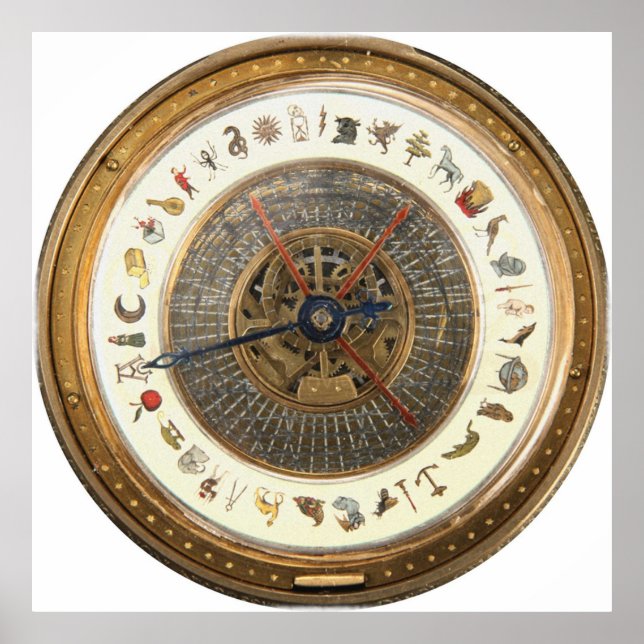 Póster Aletiómetro de brújula dorada (Frente)