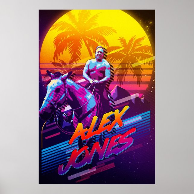 PÓSTER ALEX JONES GUSTANDO A TRAVÉS DE LOS AÑOS 80 (Frente)