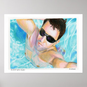 Póster "Alex todo el mojado" mi cara en mi balneario…
