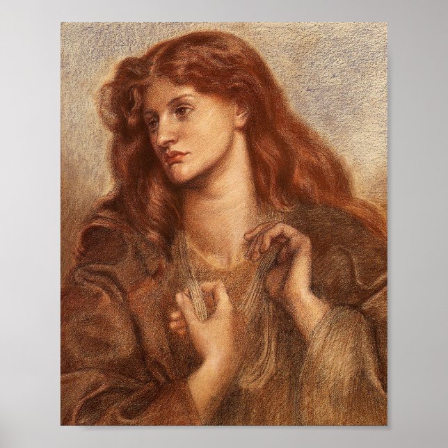 Póster Alexa Wilding (Joven Elegante Con Pelo Rojo) (Frente)