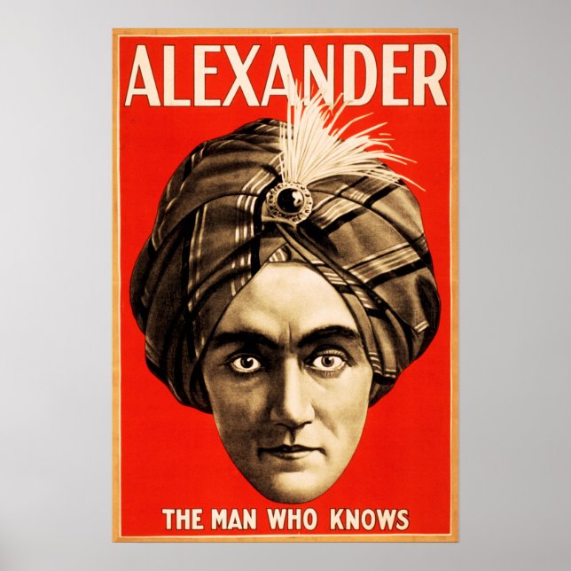 Póster ALEXANDER El Hombre Que Conoce El Espectáculo Mági (Frente)