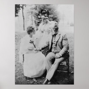 Póster Alexander Graham Bell con Helen Keller