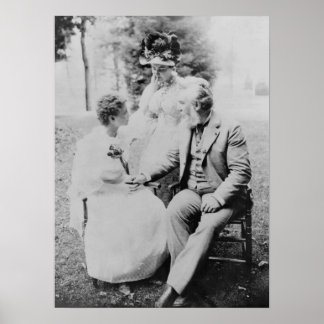 Póster Alexander Graham Bell con Helen Keller