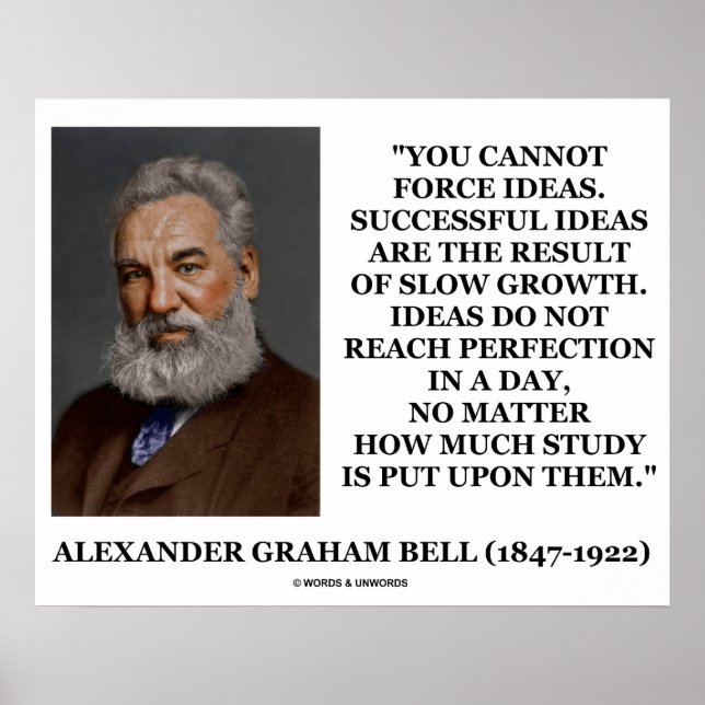 Póster Alexander Graham Bell no puede forzar la lentitud  (Frente)