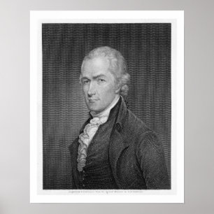 Póster Alexander Hamilton (1757-1804) grabado por Juan