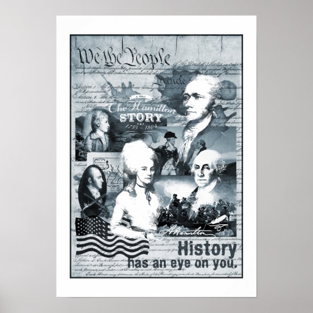 Póster Alexander Hamilton George Washington History Gifts (Frente)