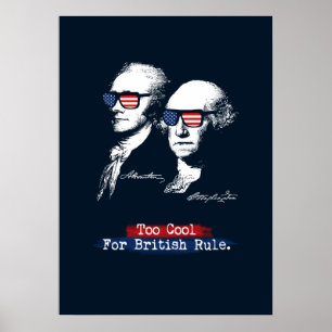 Póster Alexander Hamilton George Washington Too Guay